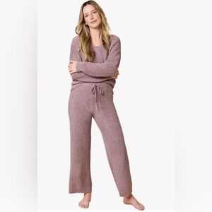Softies Solid Marshmallow V-Neck Lounge Set Driftwood NWT